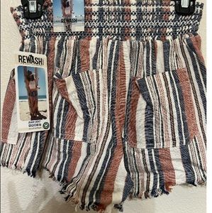 American original rewash brand striped shorts NWT